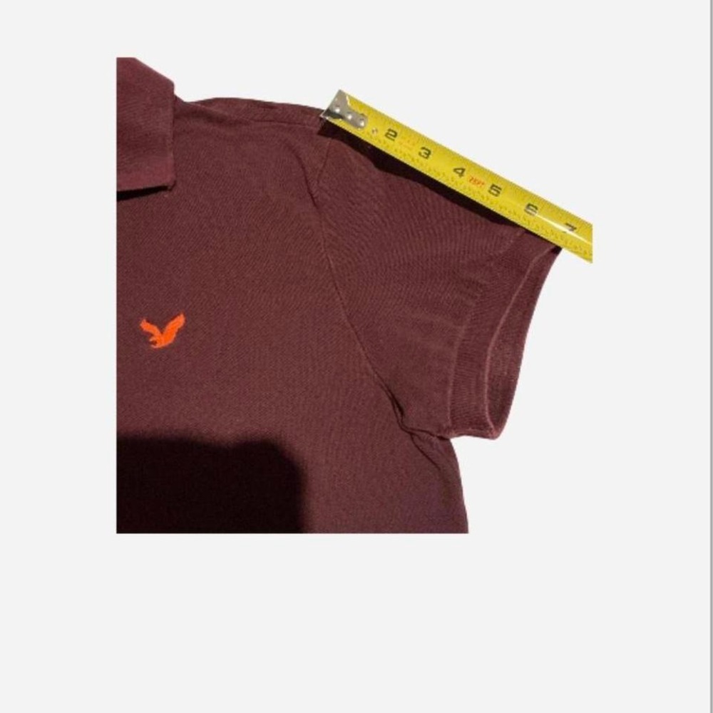 Maroon or Burgundy‎ American Eagle polo shirt #preppy #maroon #americaneagle - Picture 5 of 7